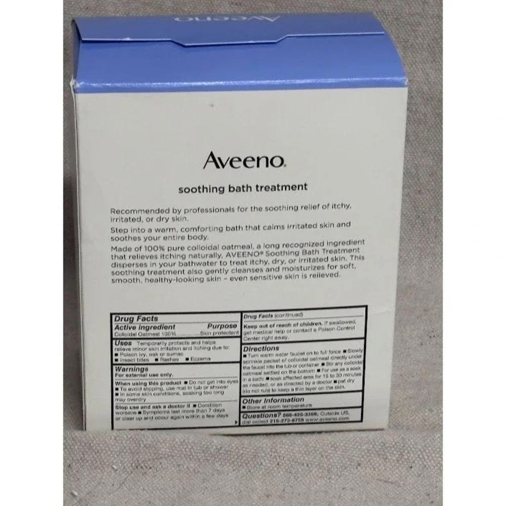Aveeno Soothing Bath‎ Treatment Itchy Irritated Skin Relief Packets  -  8 Count